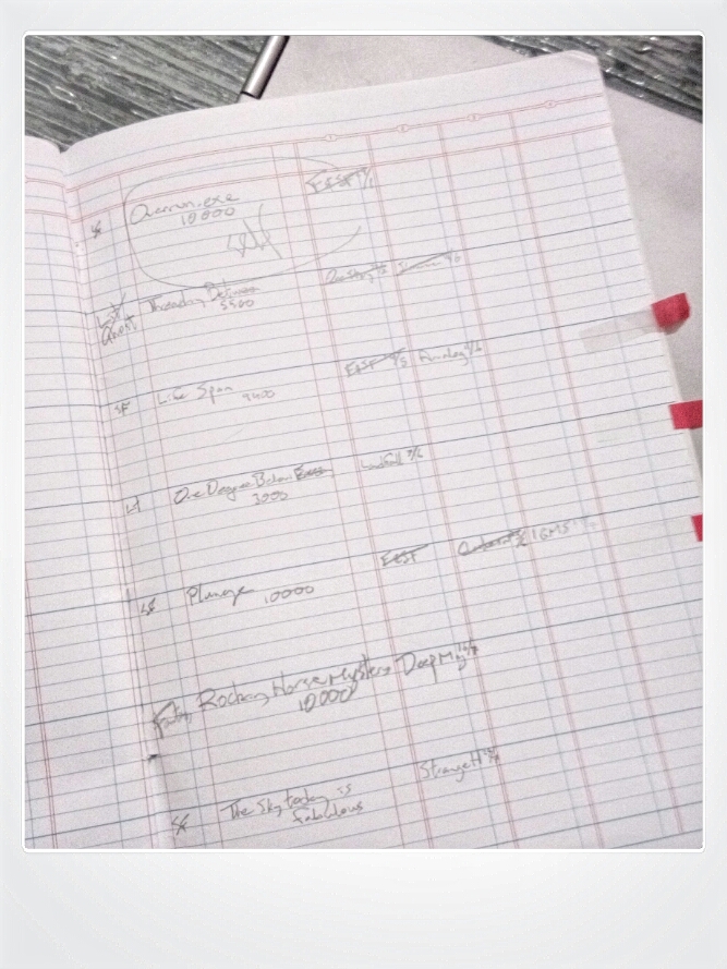 trusty tracking book interior page